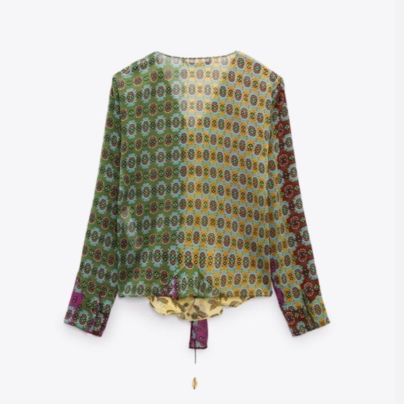 Zara Multicolor Patterned Blouse - Picture 5 of 10